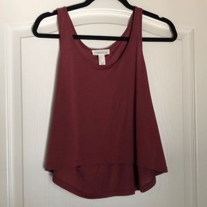 FOREVER 21 Burgundy crop tank top